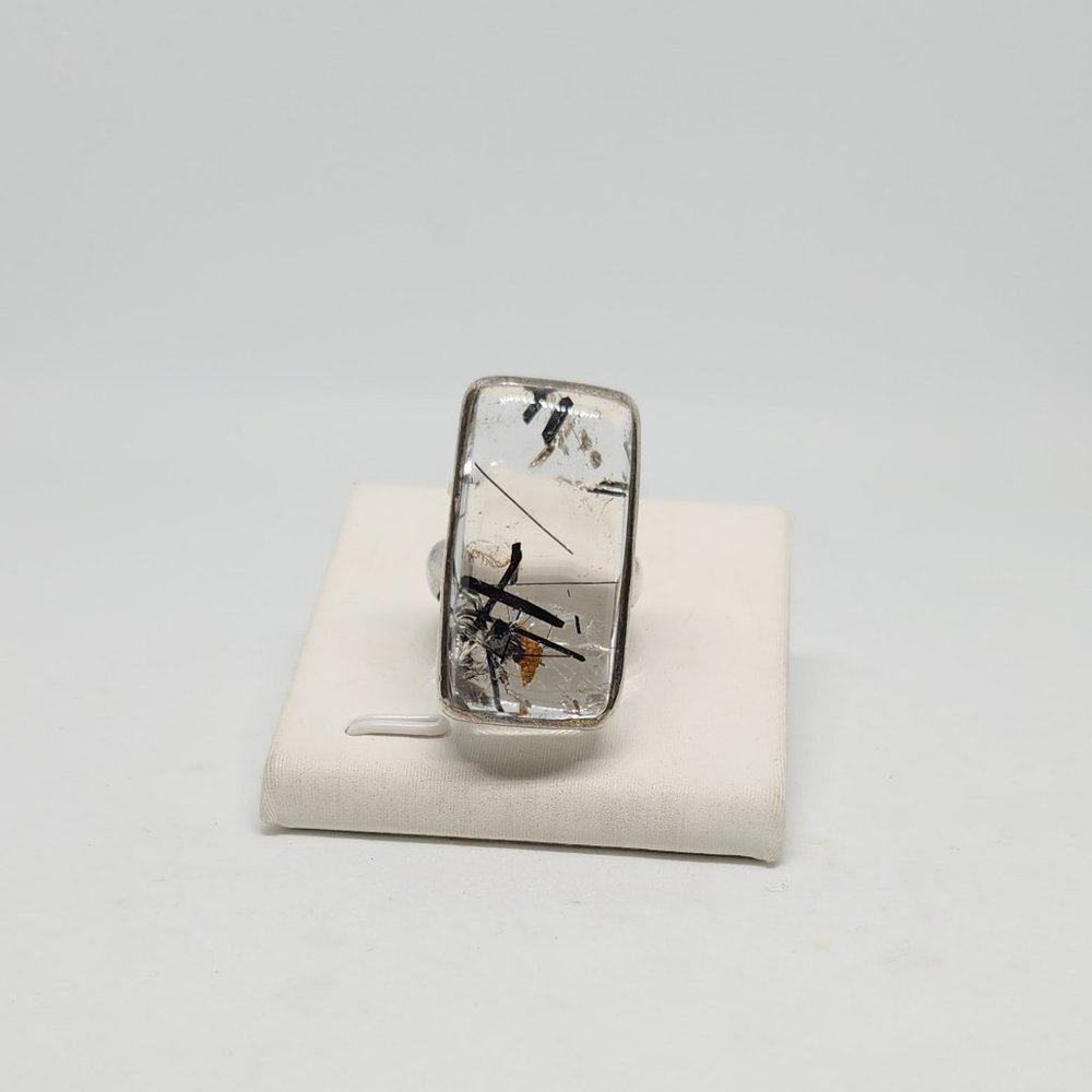 Tourmalinated Quartz Sterling Ring